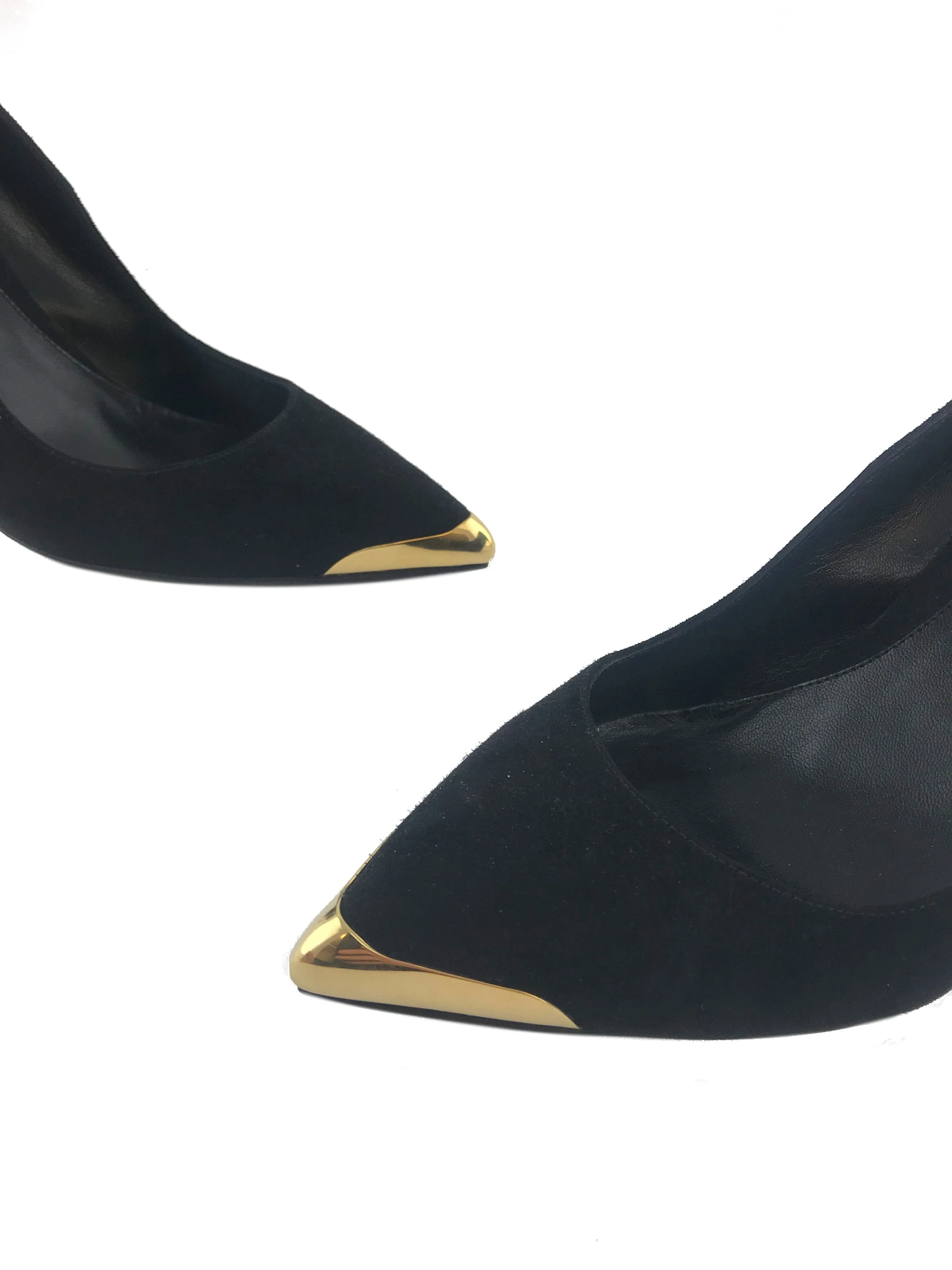 Alexander McQueen Gold Cap Toe Pumps Size 9