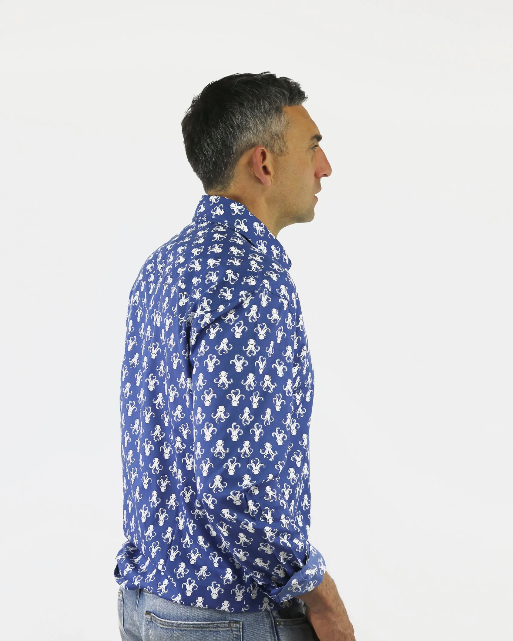 Aloft True Blue Octopus Beach Shirt