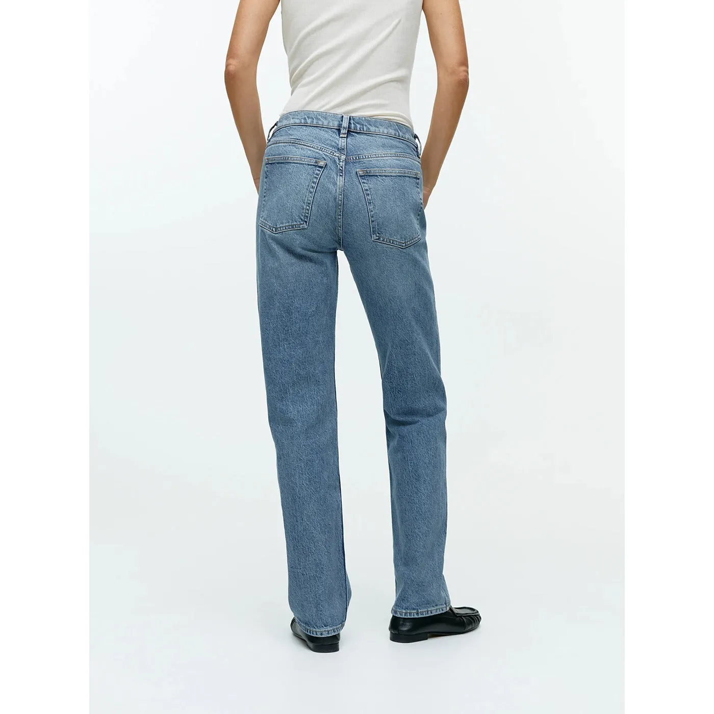 Arket Straight Leg Mid Blue Jeans