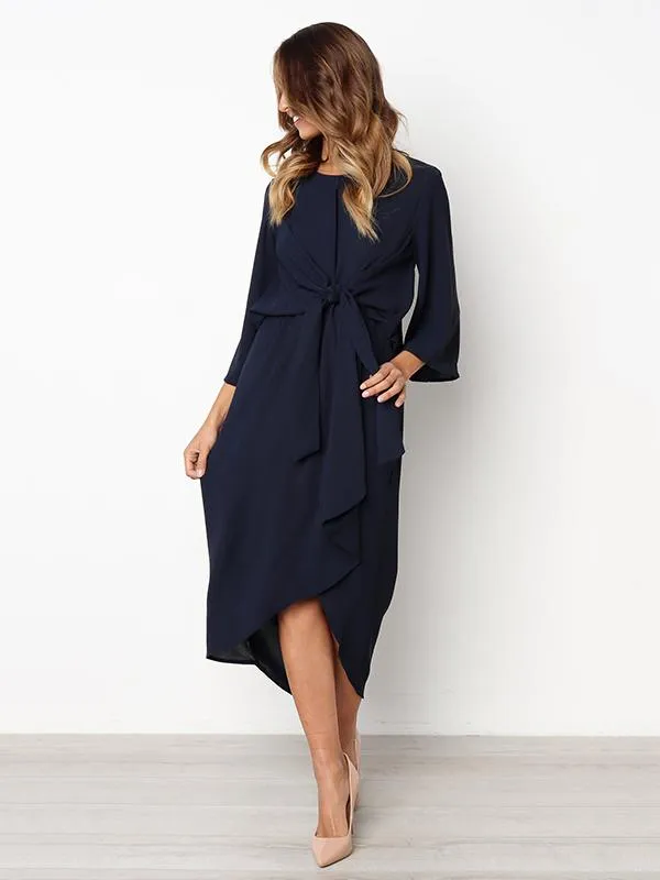 Bandage Fabala Long Sleeves Midi Dress