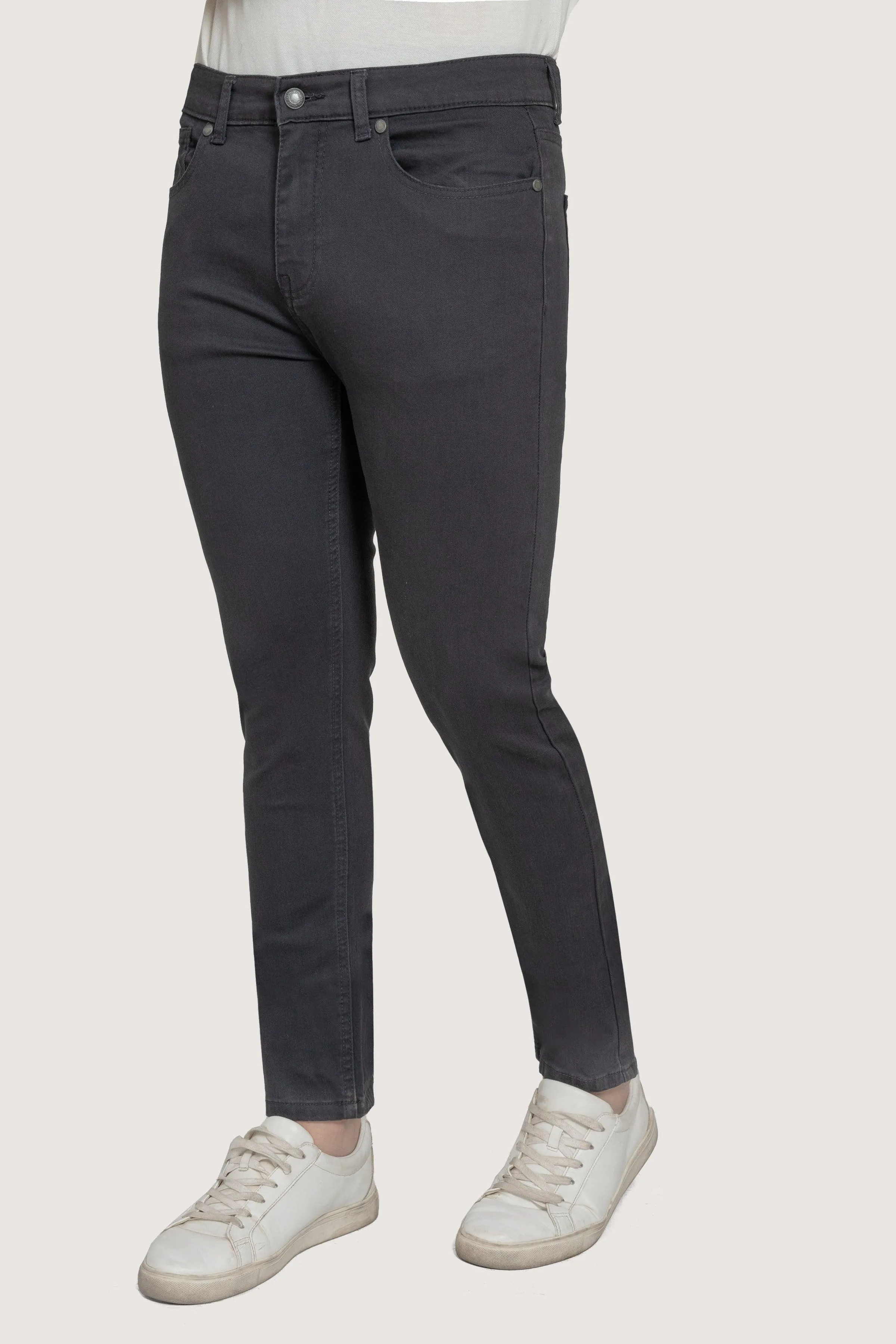 BASIC 5 POCKET PANT NAVY GREY