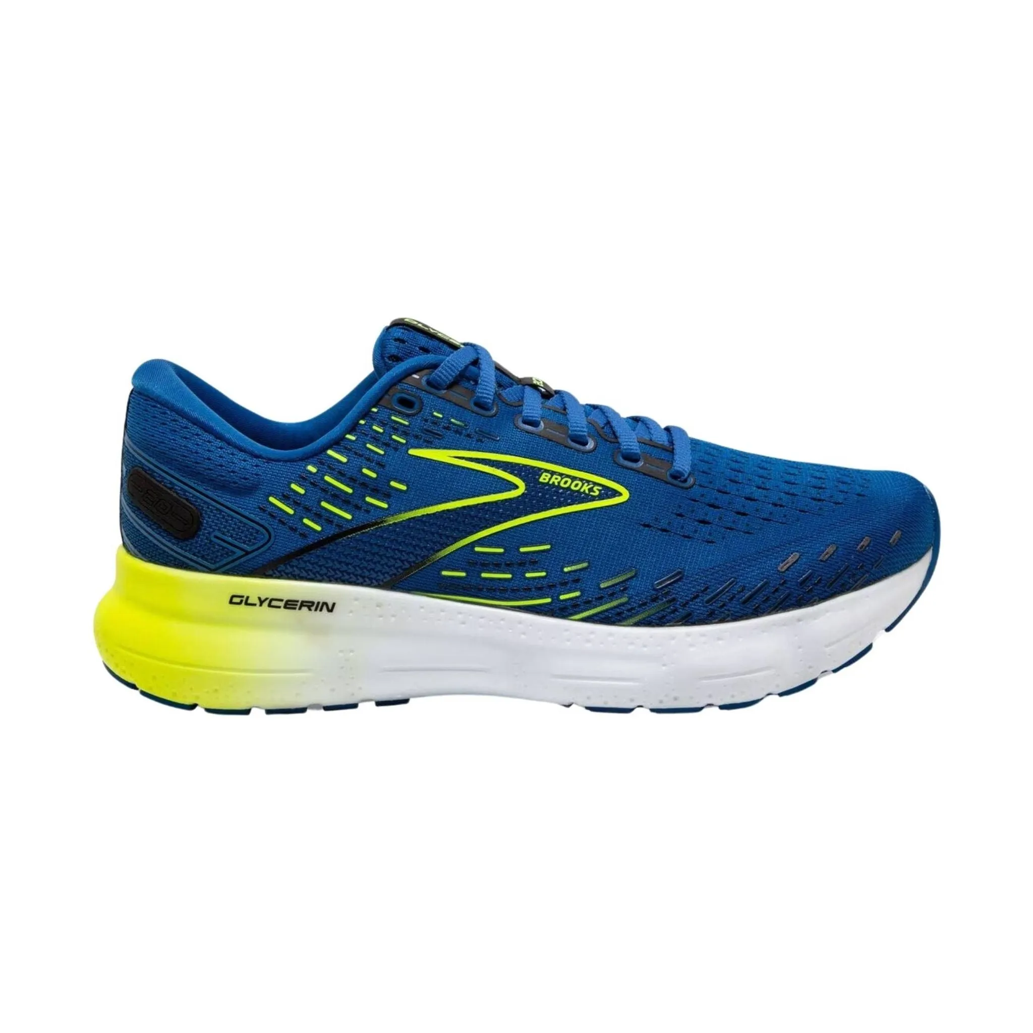 Brooks Men's Glycerin 20 Road Running Shoes - Blue/ Nightlife/White