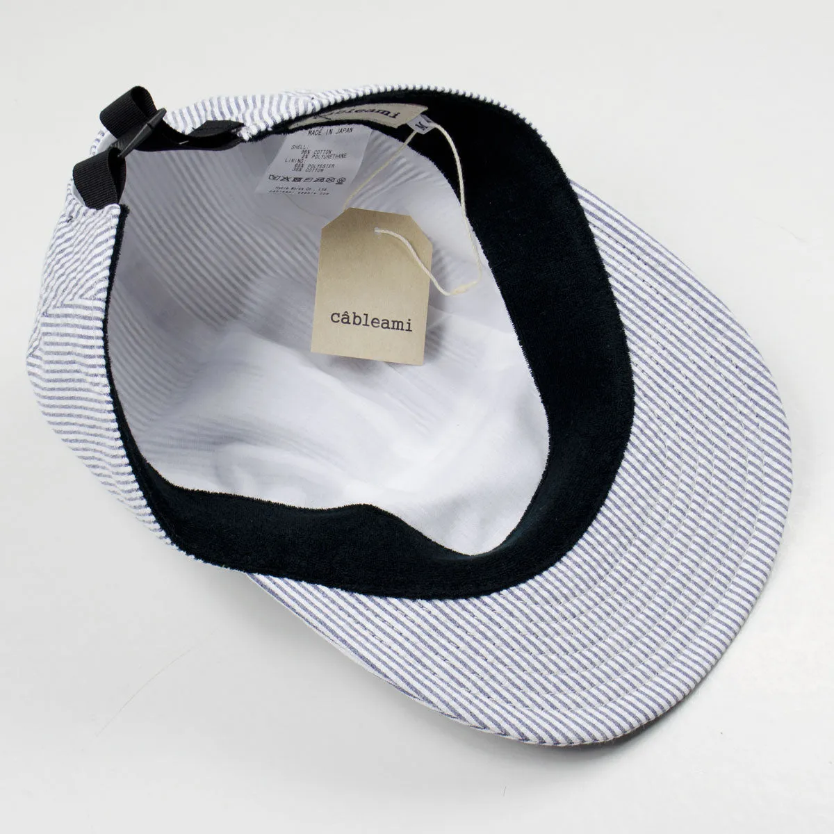 cableami - Seersucker Jet Cap - Navy Stripe