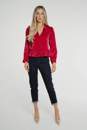 Cindy High Waist Mom Jean In Dark Wash