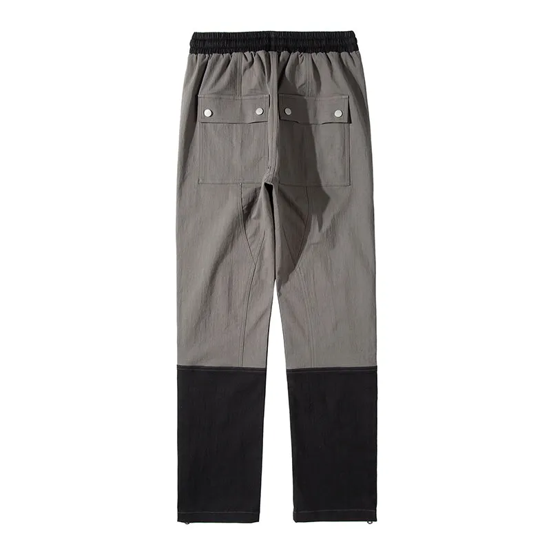 Color Block Side Zip Casual Pants