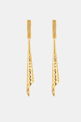 Cone Shaped Golden Earrings