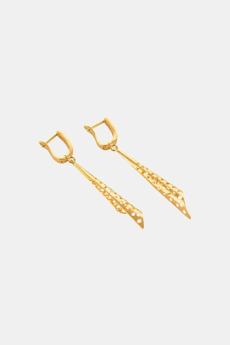 Cone Shaped Golden Earrings