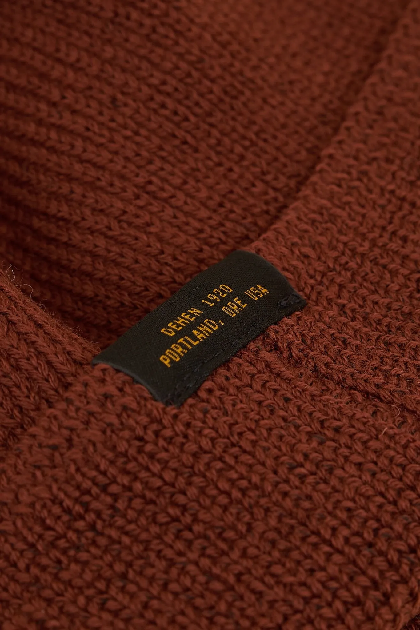 Dehen Wool Knit Watch Cap - Tobacco