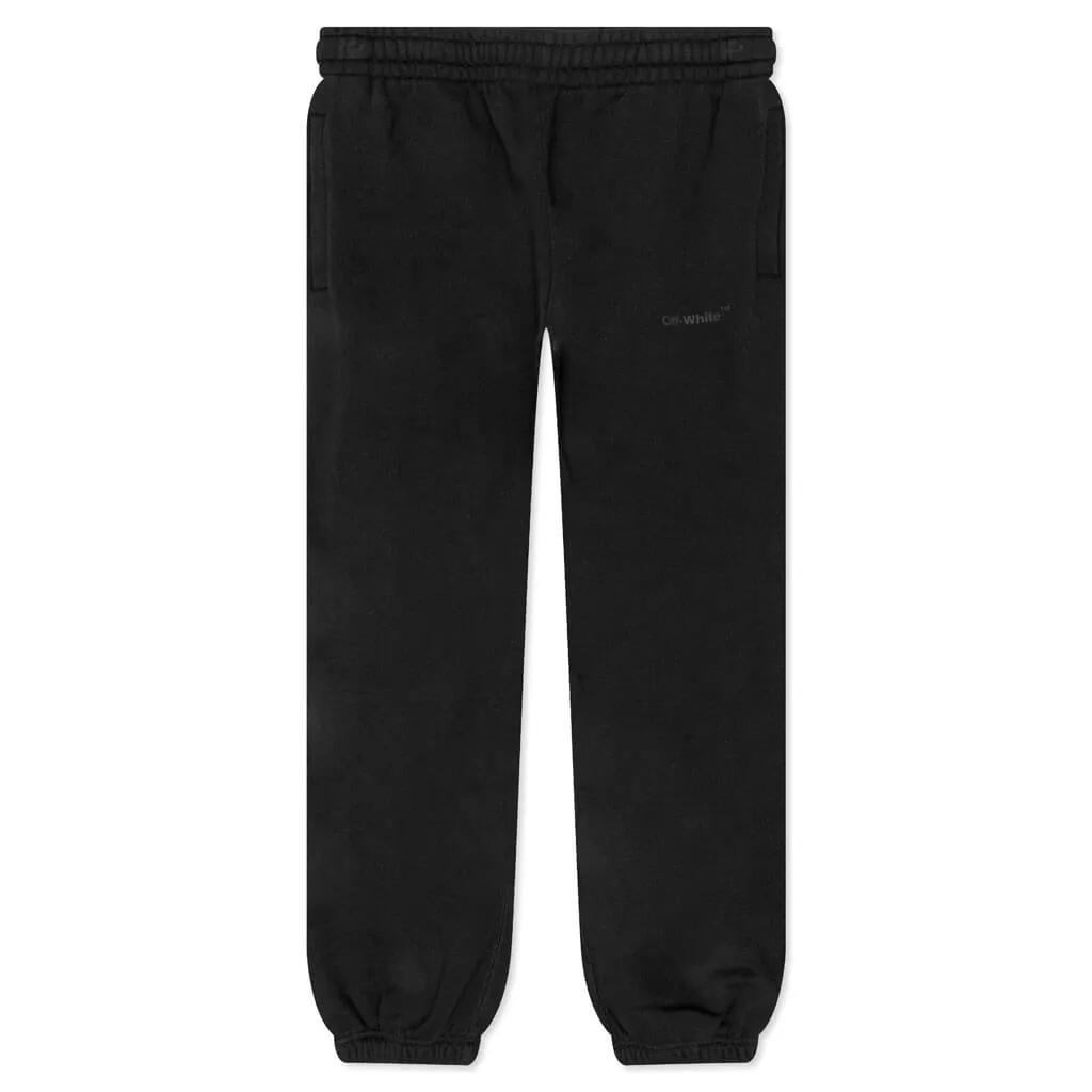 Diagonal Tab Shorten Sweatpant - Black/Black