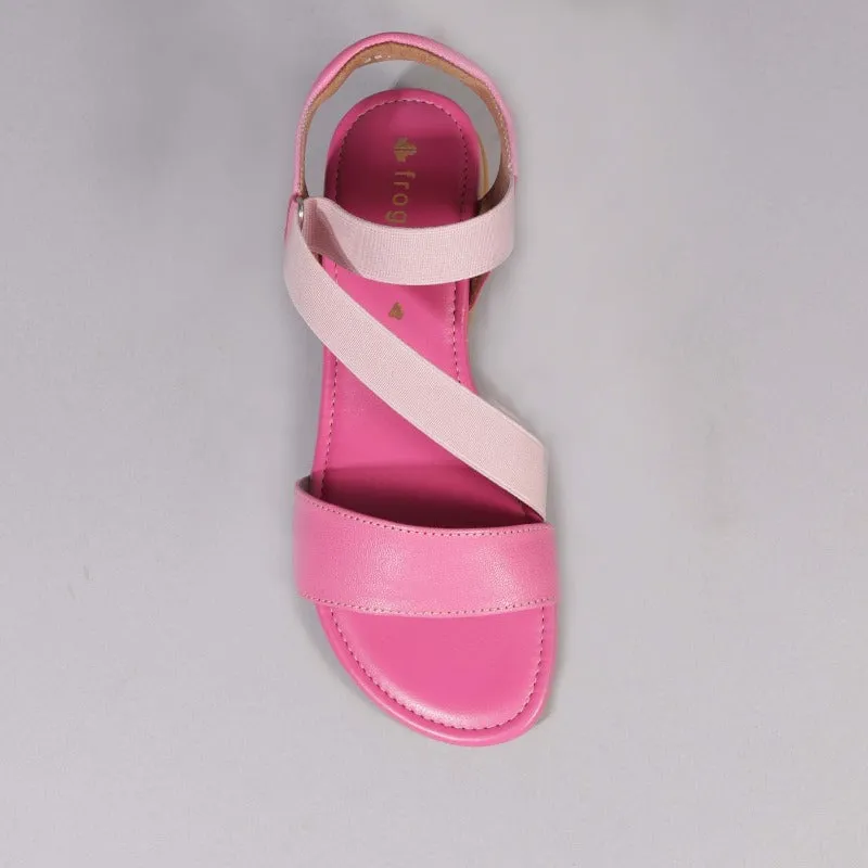 Elasticated Slingback Sandal in Hot Pink - 12618