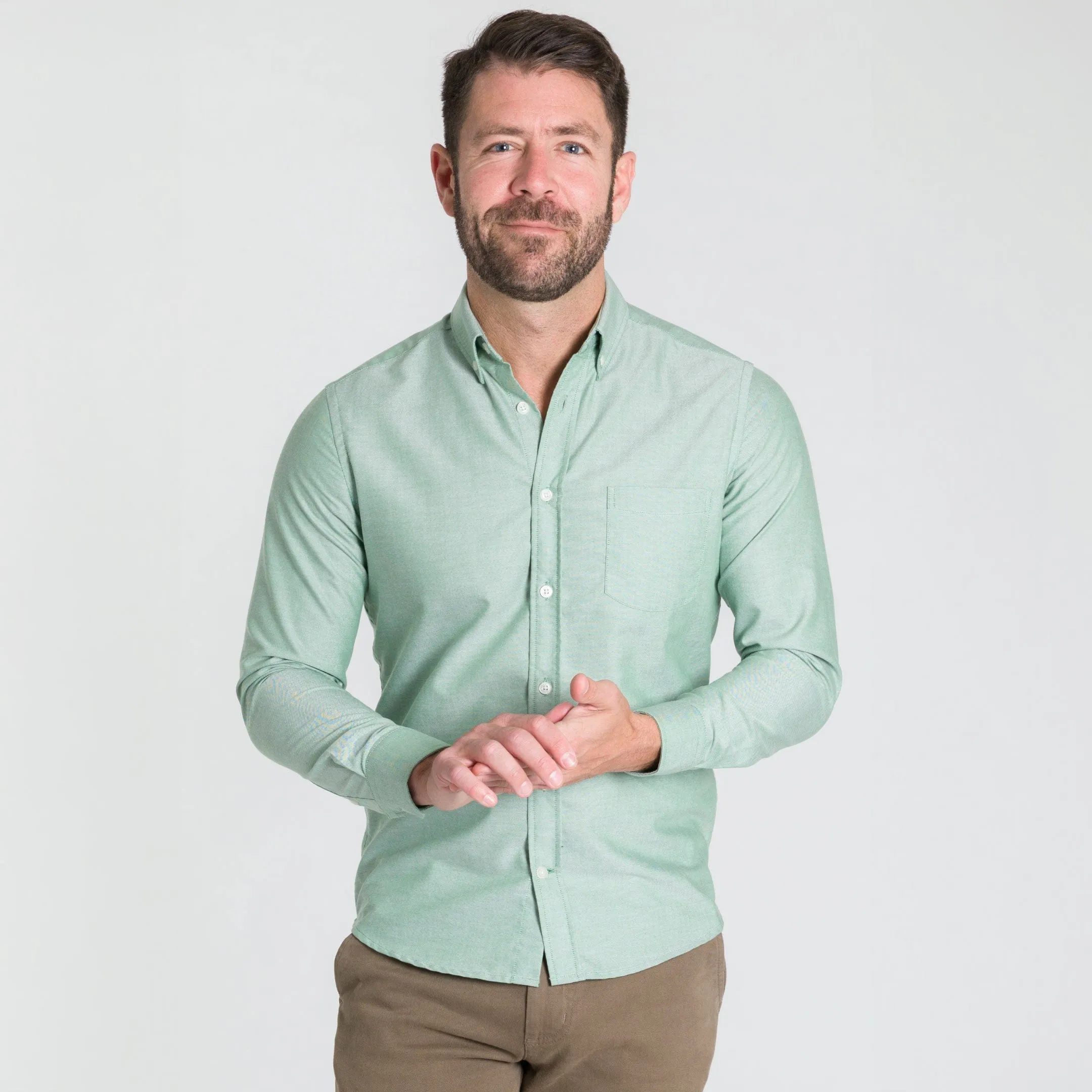 Faded Fern Oxford Wrinkle Free Shirt