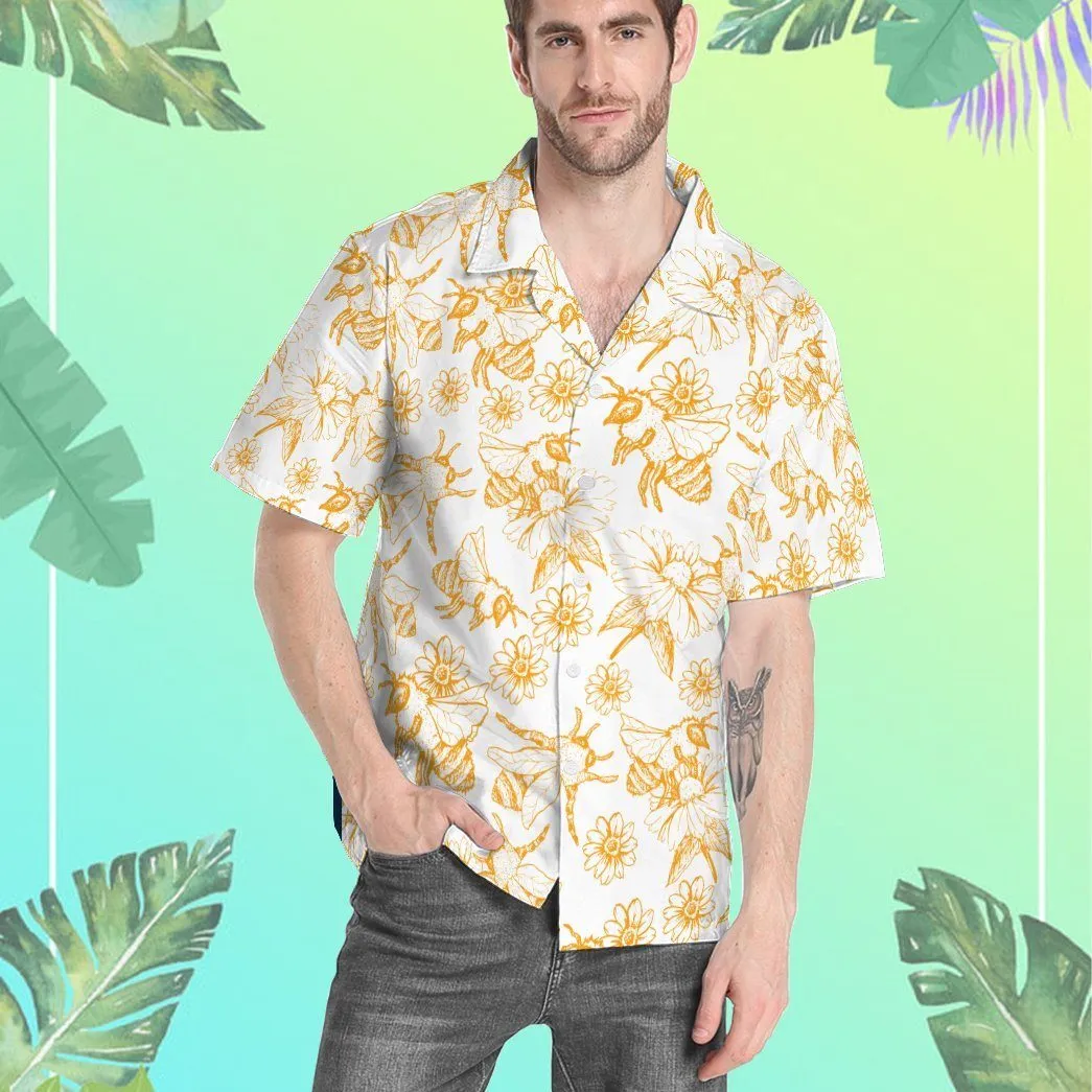 Gearhuman 3D Bees Hawaii Shirt