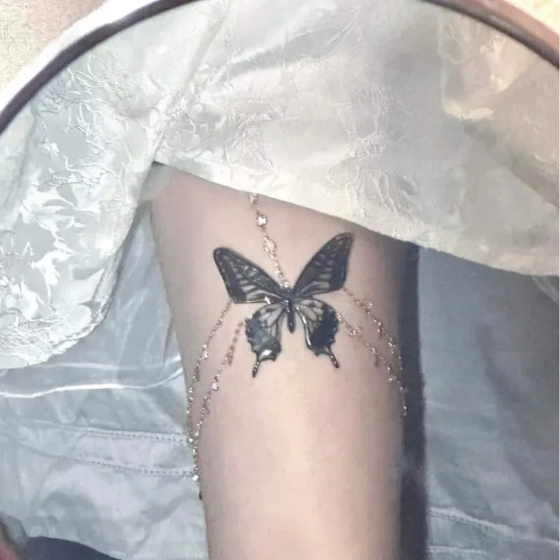 Gothic Butterfly Thigh Chain