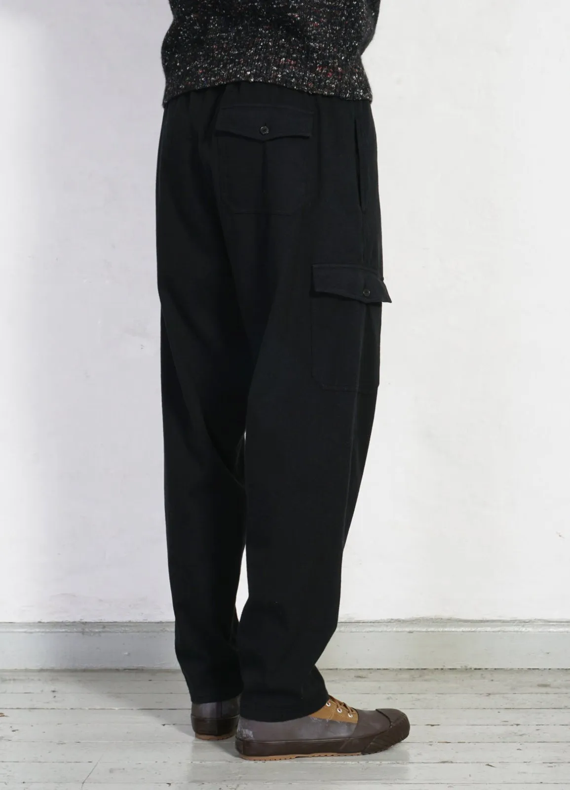 JIMMY | Casual Cargo Drawstring Pants | Black