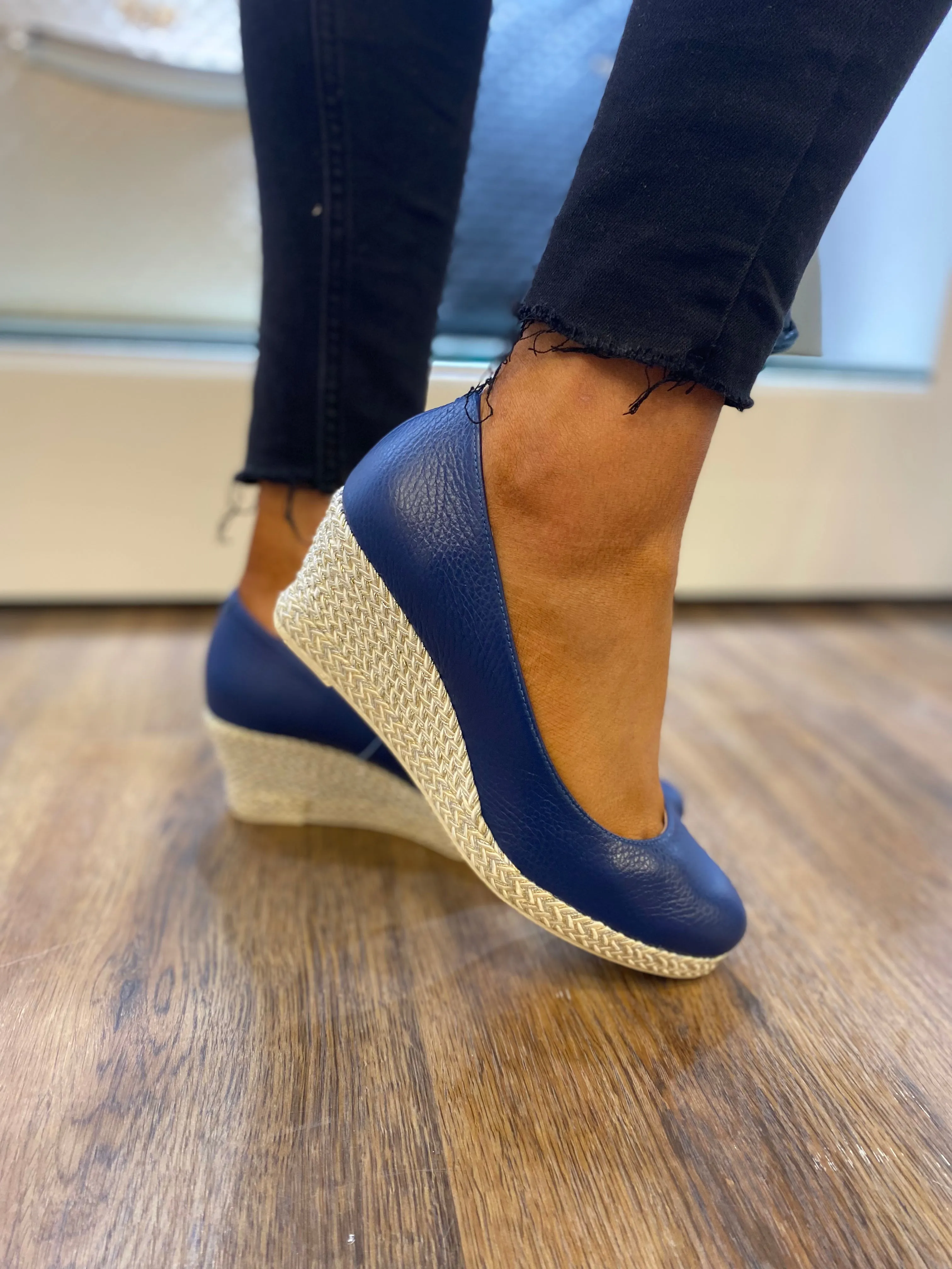 JOSE SAENZ ESPADRILLE WEDGE 6019-BG-NAVY