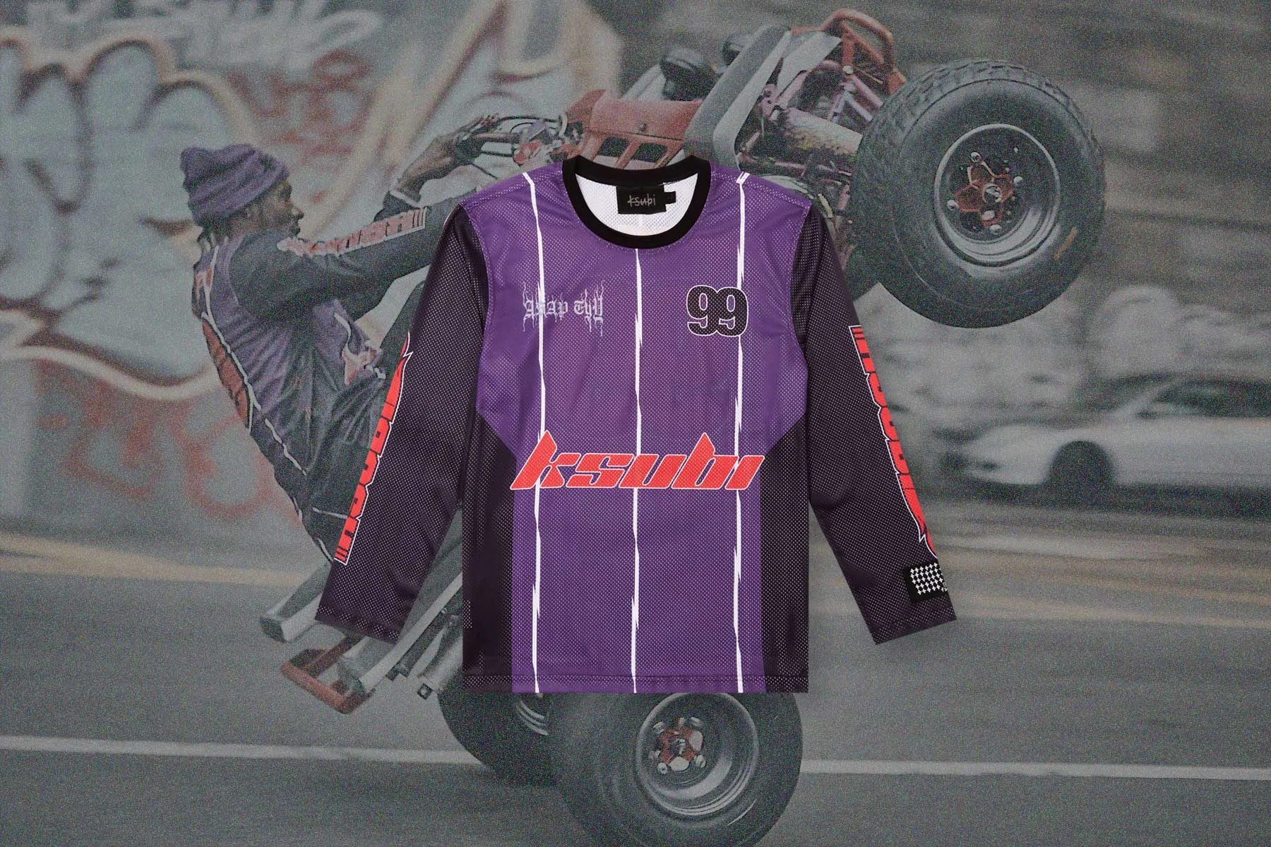 Ksubi x ASAP TyY Moto Jersey - Purple