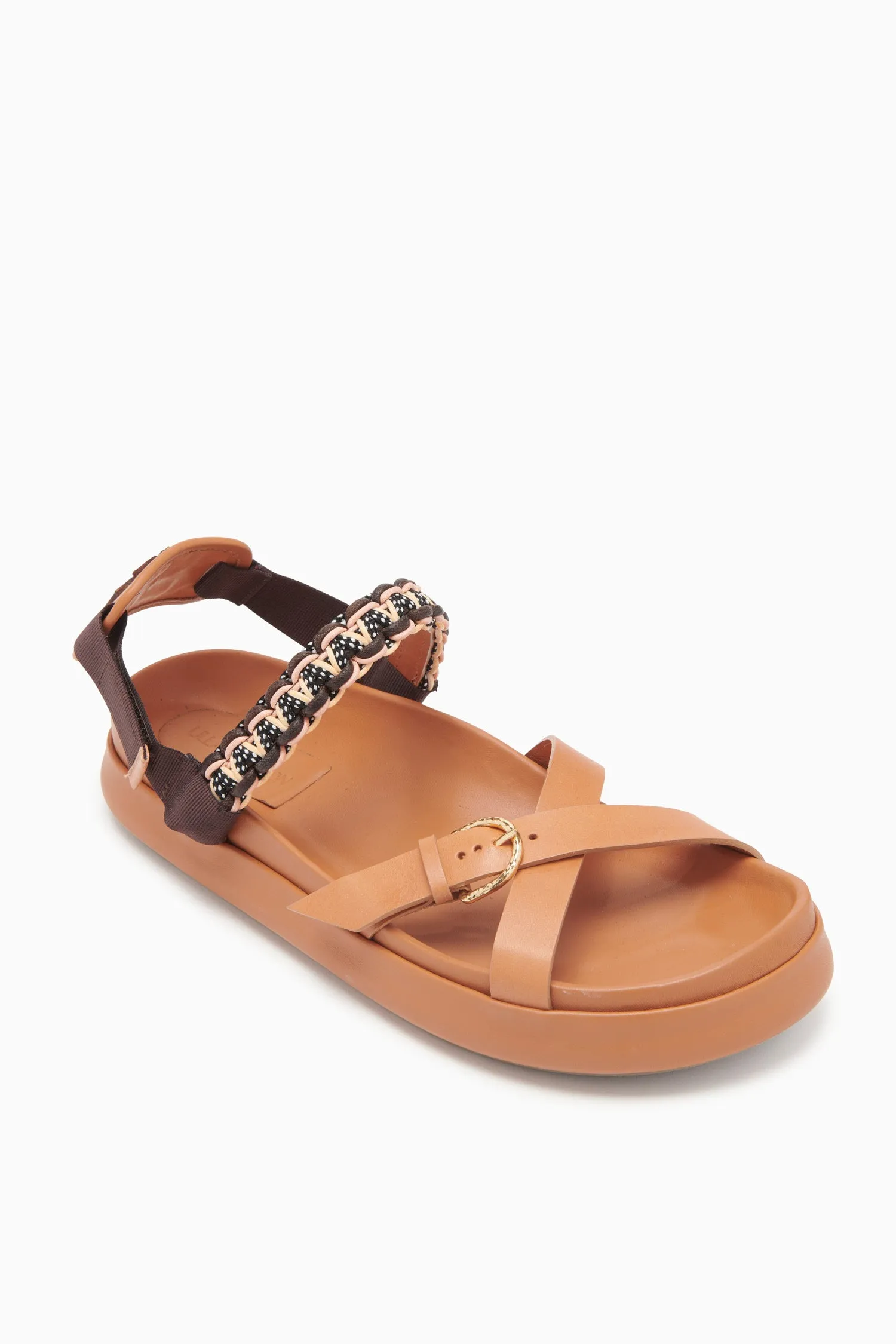 Lilou Macrame Sandal - Pecan Brown