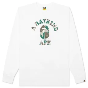 Liquid Camo College L/S Tee - White