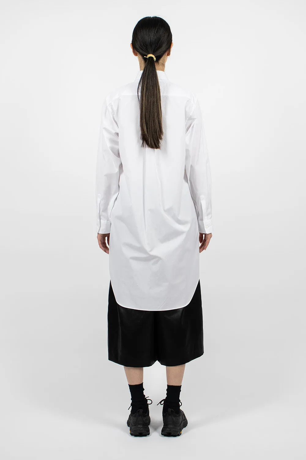 Long Bib Shirt White