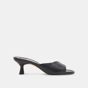 MACOY HEELS BLACK LEATHER