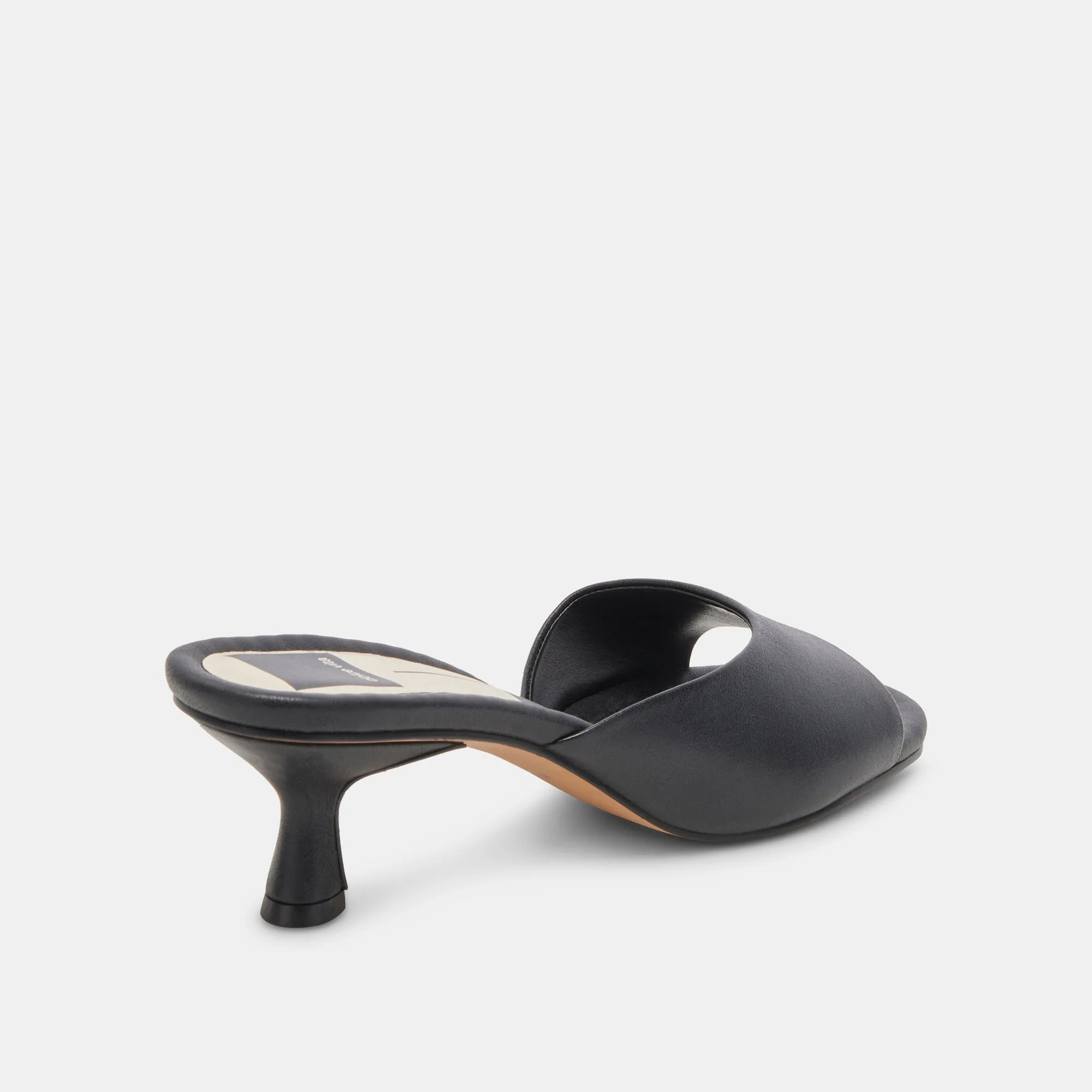 MACOY HEELS BLACK LEATHER