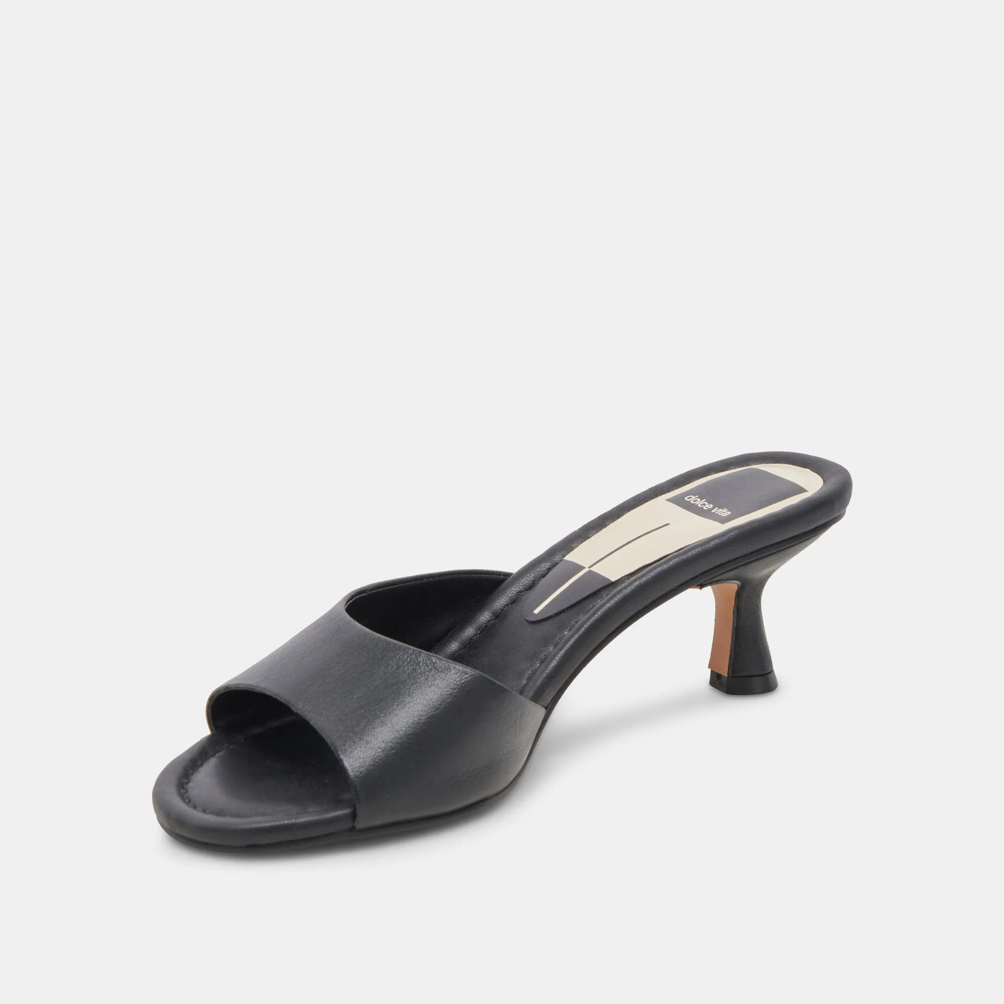 MACOY HEELS BLACK LEATHER