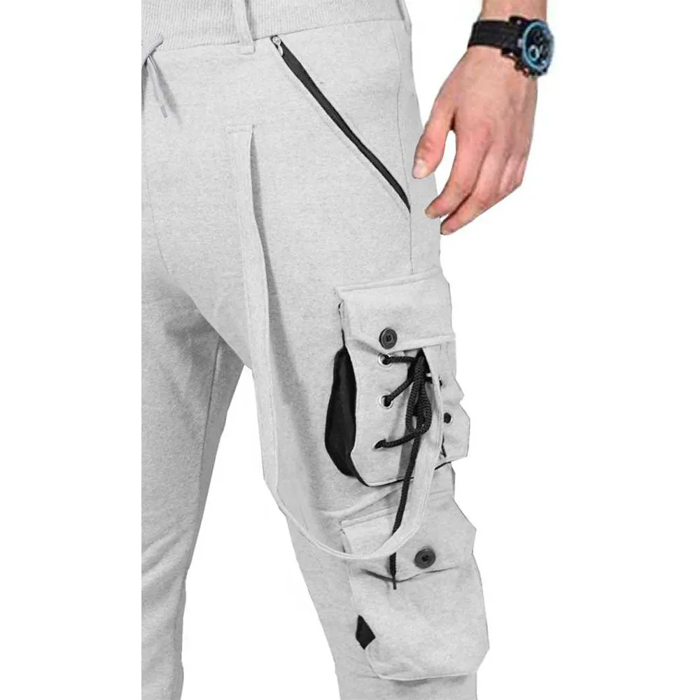 Men Grey Street Casual Fashion Jogger Pants