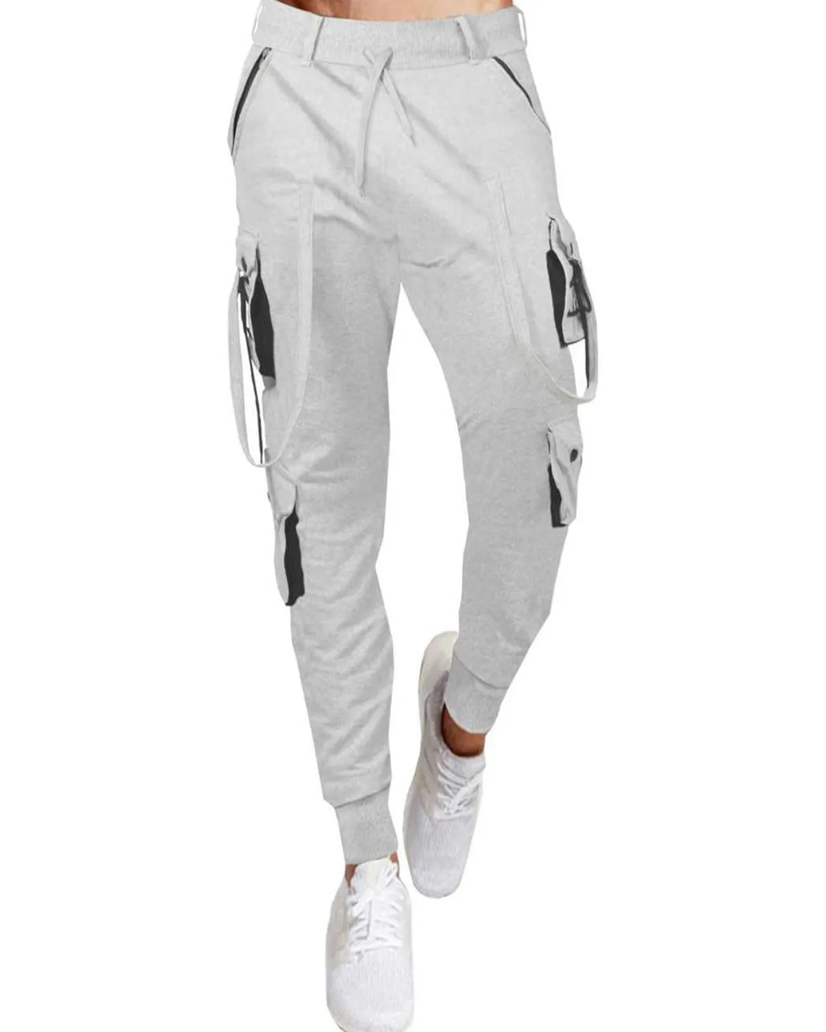 Men Grey Street Casual Fashion Jogger Pants