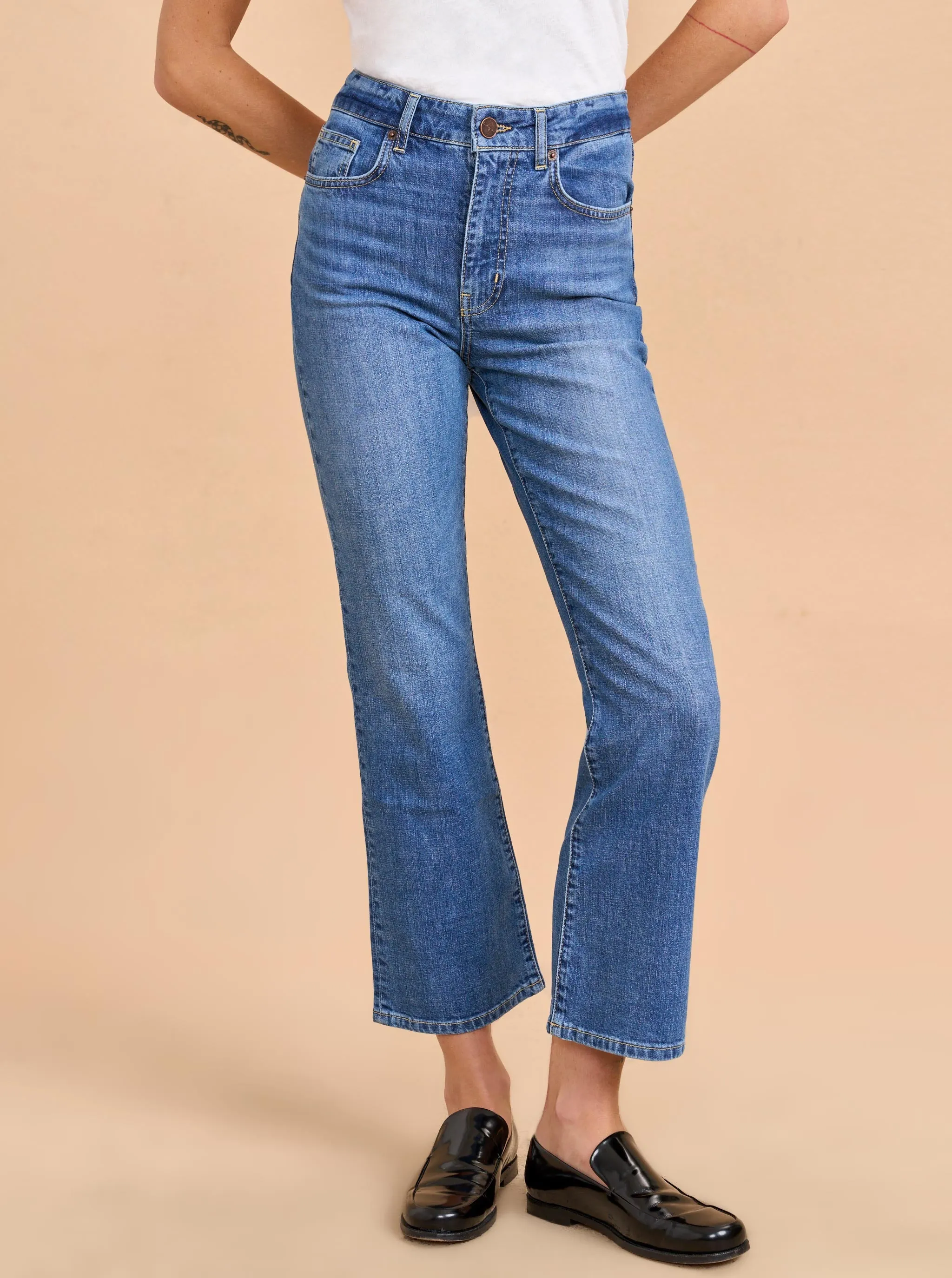 Meredith High-Rise Cropped Flare Jean