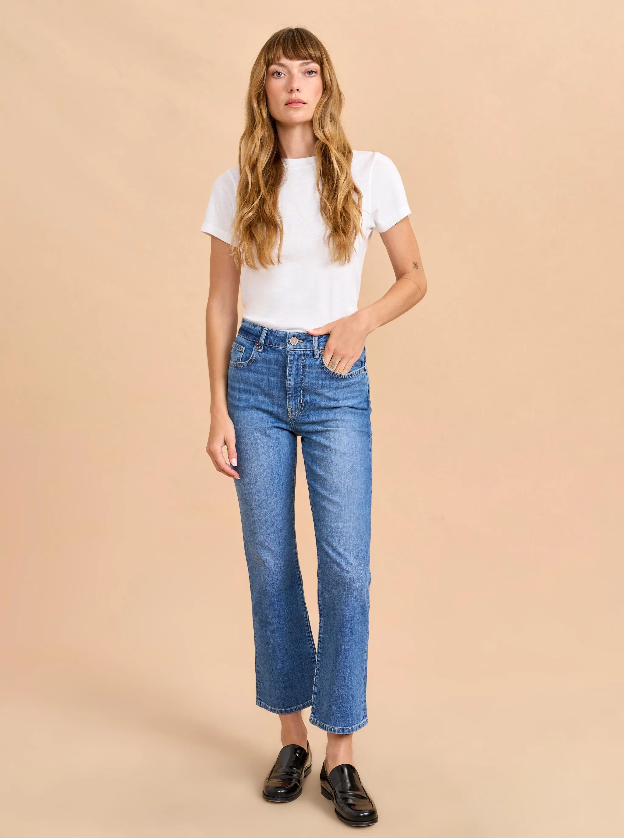 Meredith High-Rise Cropped Flare Jean