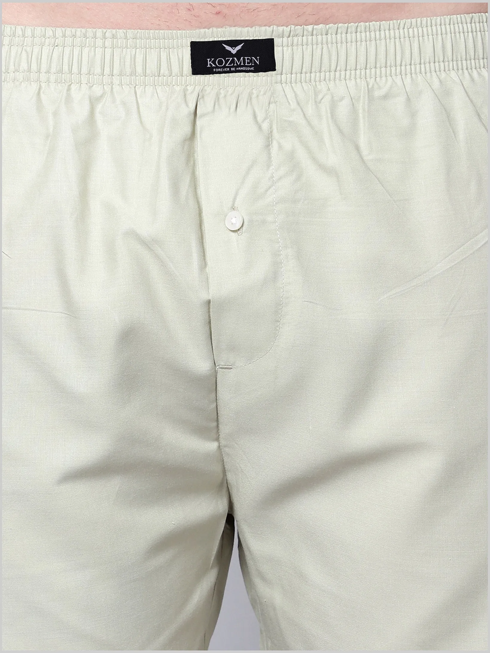 Olive Shiny Cotton Boxer