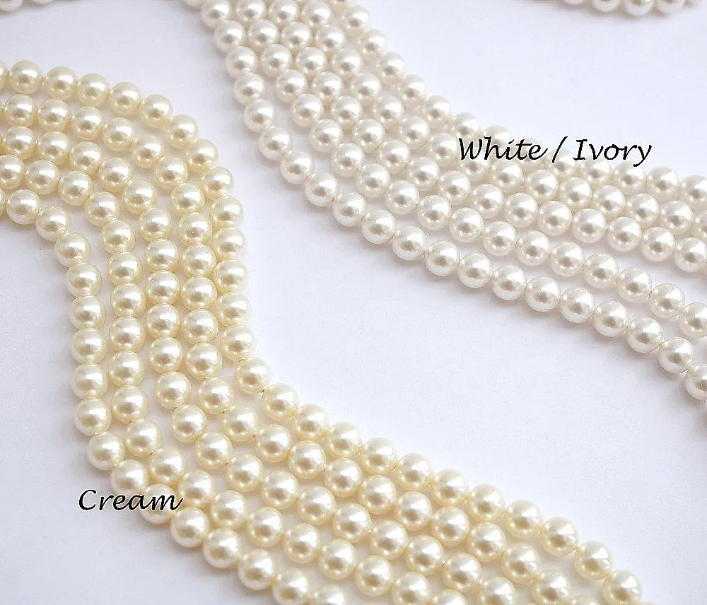 Pearl Backdrop Bridal Necklace In Gold- AVA