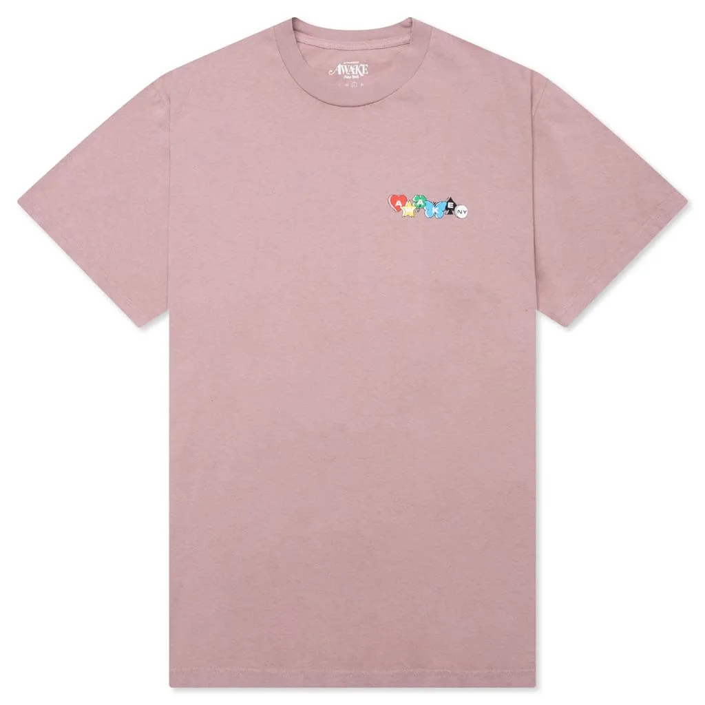 Printed Charm Logo Tee - Pale Mauve