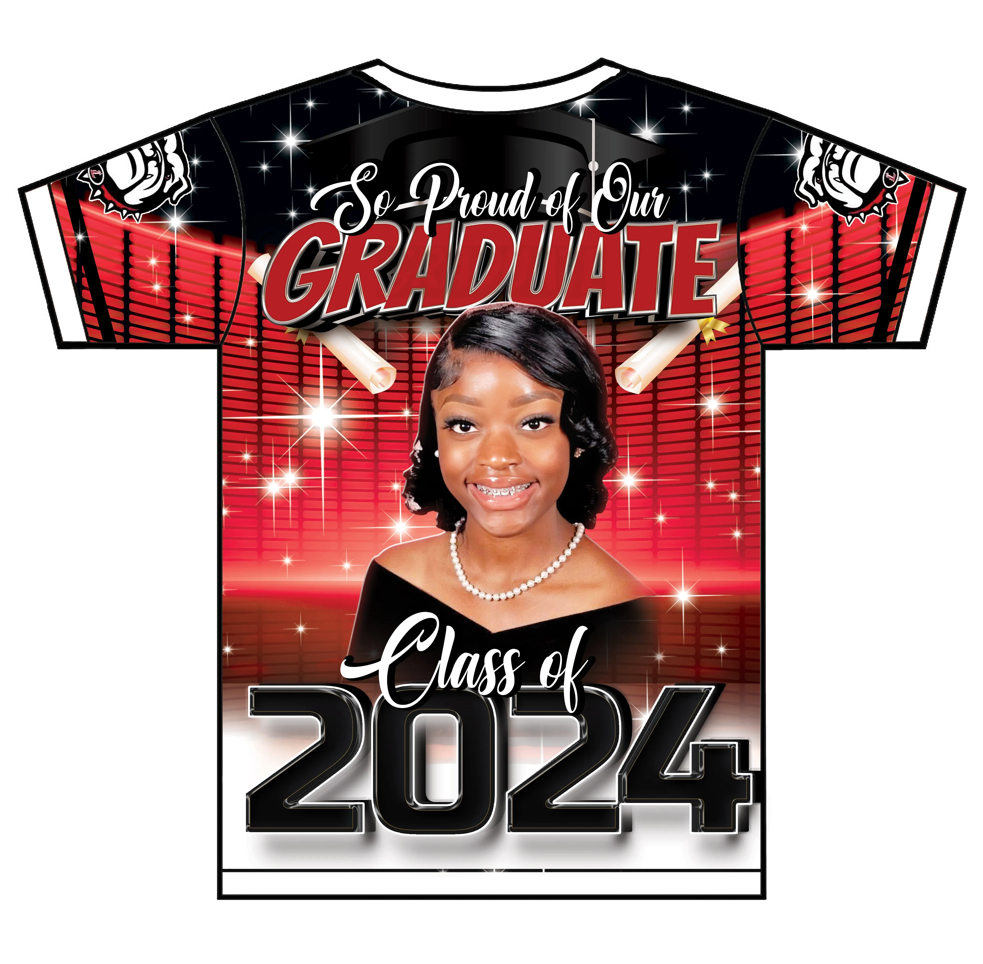 "Carswell" Custom Designed Graduation 3D shirt