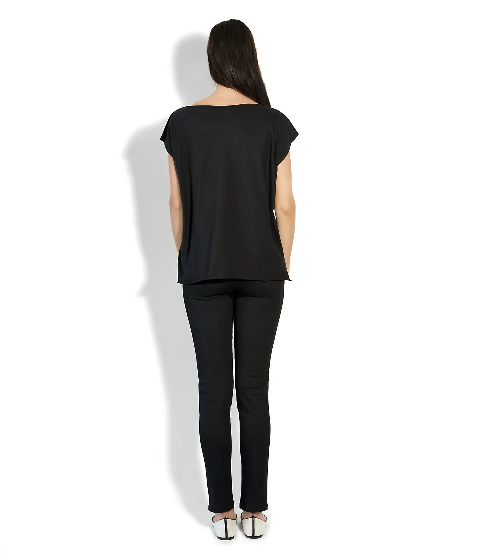 ROXANNE T-SHIRT PRINT BLACK IRIS