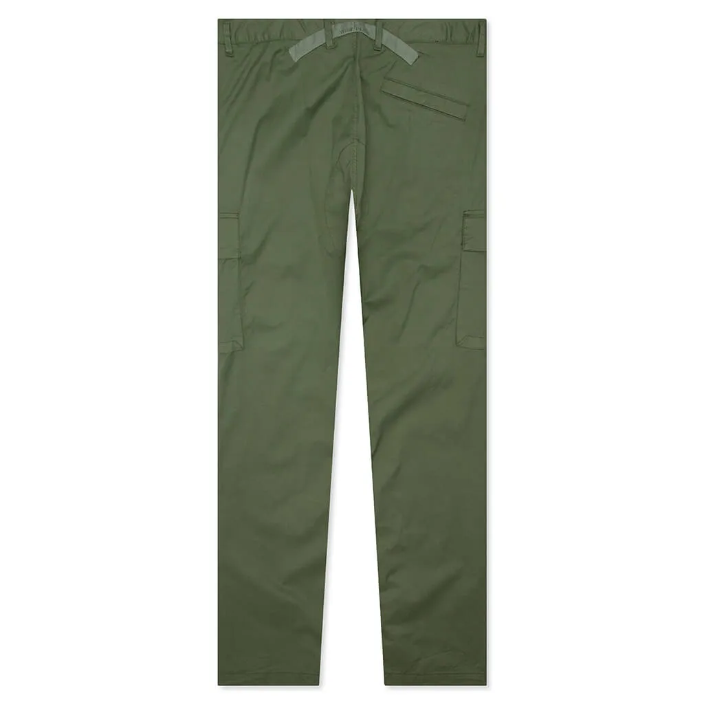 Stretch Gabardine Trousers - Olive Green