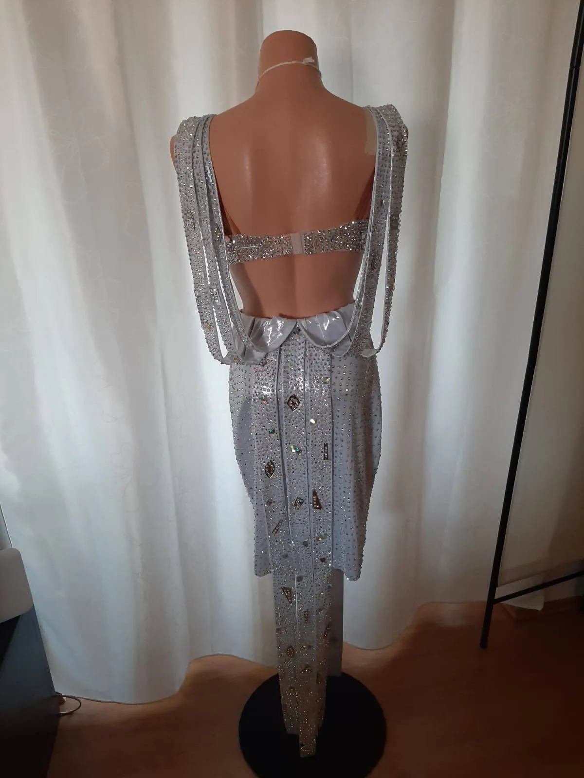 Stunning Silver Latin Dress