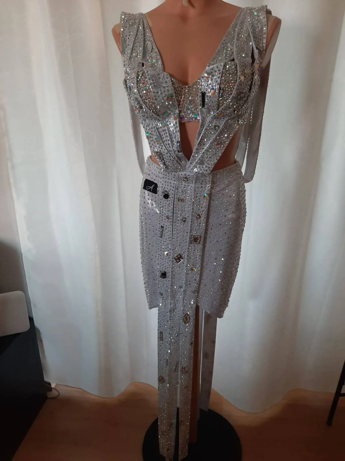 Stunning Silver Latin Dress