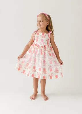 Summer Party Girls Dress - Octopus