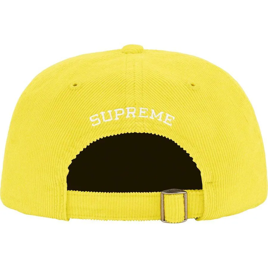 Supreme Fine Wale Corduroy S Logo 6-Panel (Yellow)