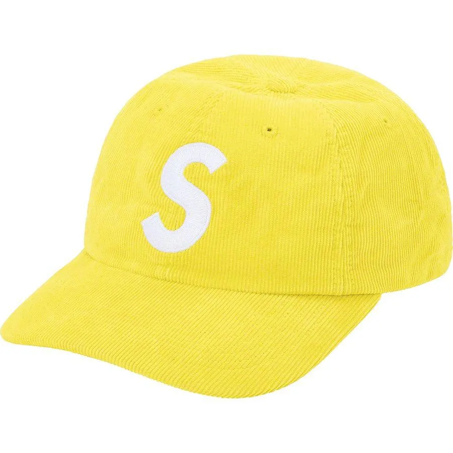 Supreme Fine Wale Corduroy S Logo 6-Panel (Yellow)