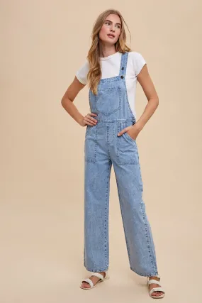 The Daunis Straight Leg Denim Overalls