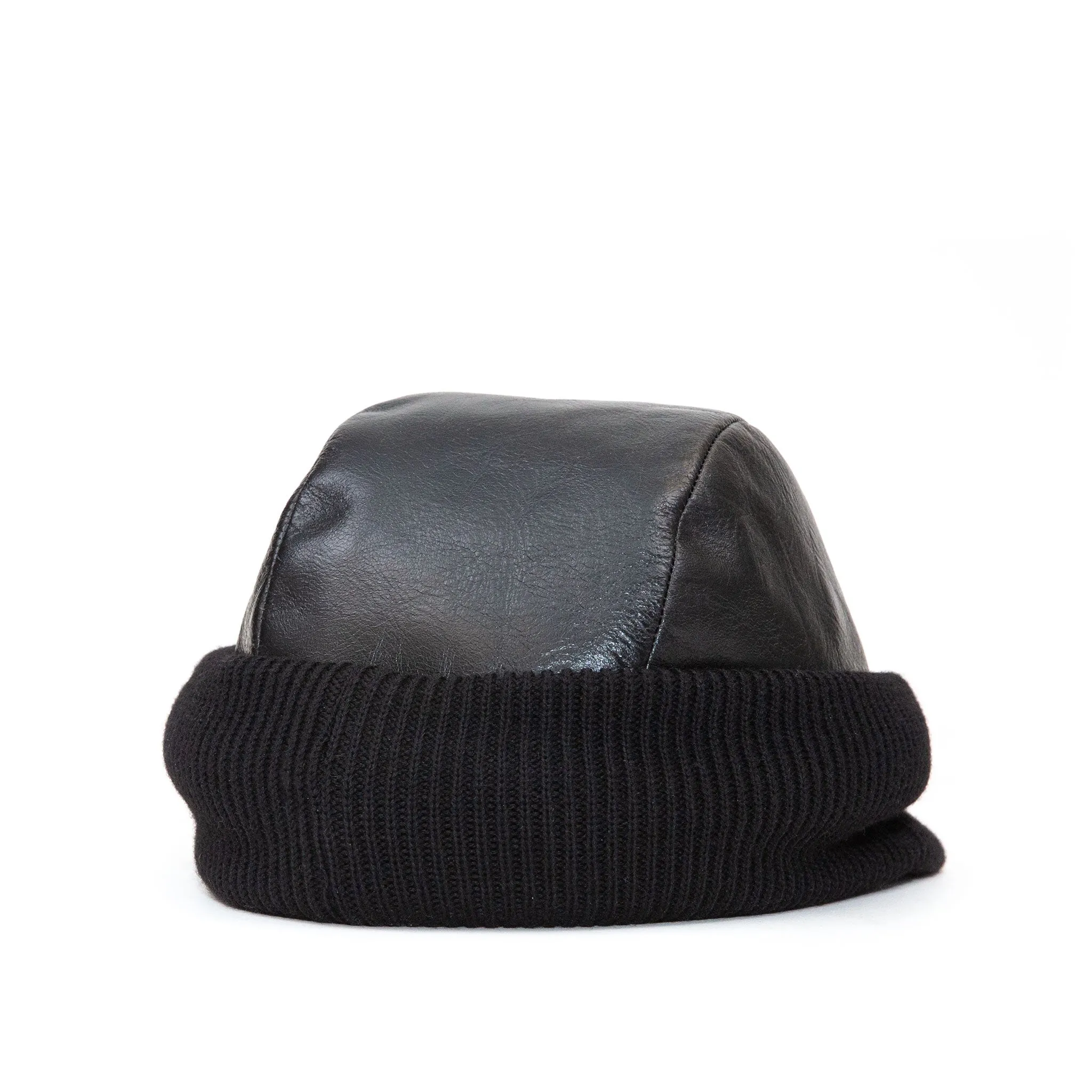 The Real McCoy's MA20114 Horsehide Blizzard Cap Black