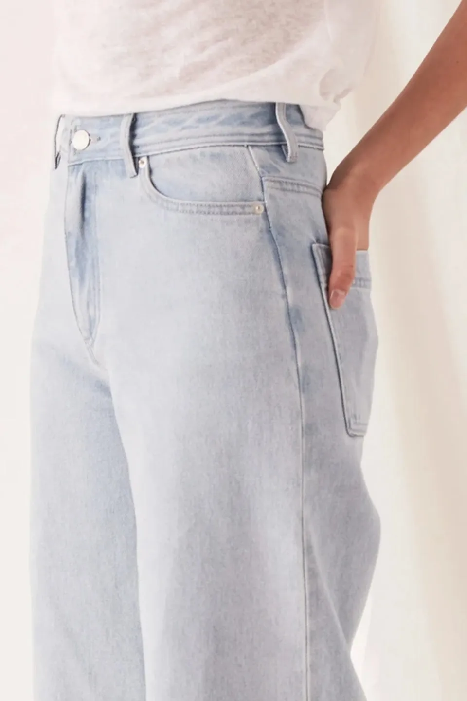 Wide Leg Pacific Blue Relaxed Denim Jean