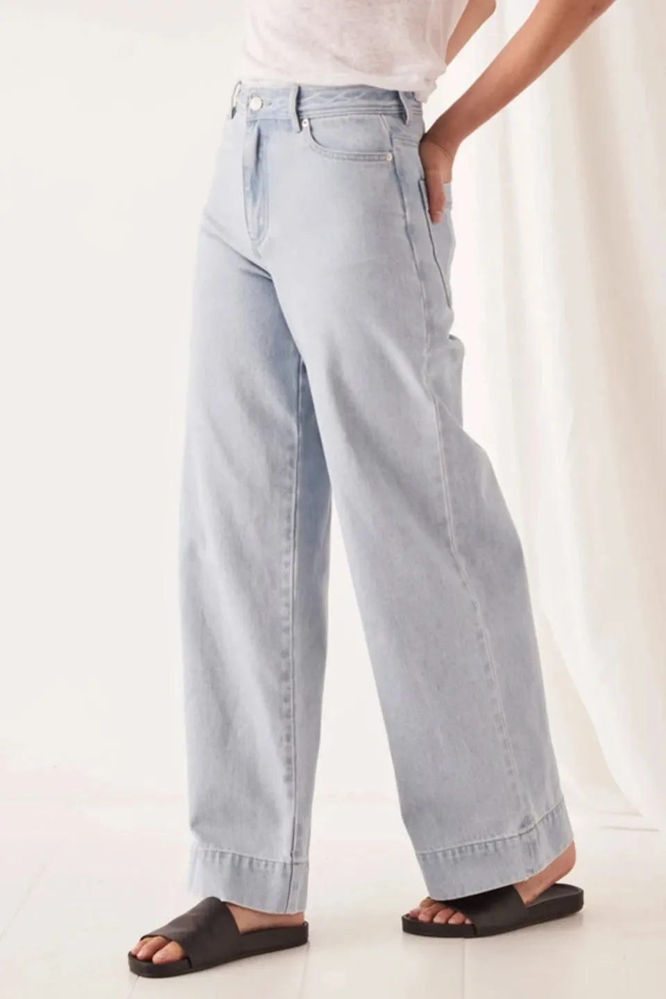 Wide Leg Pacific Blue Relaxed Denim Jean